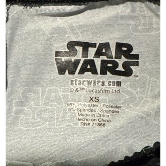 Star Wars Logo Leggings Juniors XS Black Disney Nerdcore Kawaii NWT - Picture 6 of 7